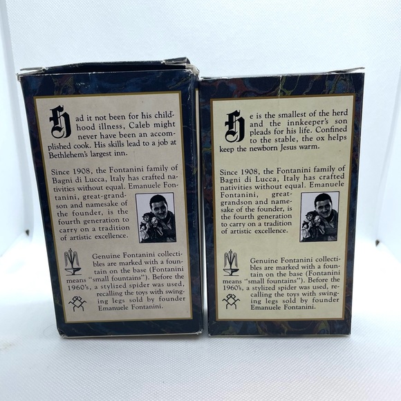 Set of 2 Fontanini from Roman Figurines. The Ox & Caleb Characters - Picture 2 of 7